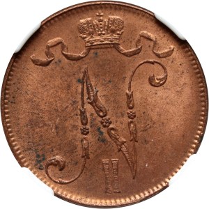 Finlande, Nicolas II, 5 pennies 1915
