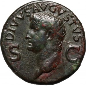 Cesarstwo Rzymskie, Oktawian August 27 p.n.e.-14 n.e., dupondius wybity za panowania Kaliguli 37-41, Rzym