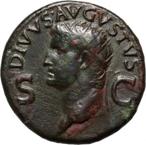 Römisches Reich, Octavian Augustus 27 v. Chr.-14 n. Chr., Dupondius, geprägt während der Herrschaft von Caligula 37-41, Rom