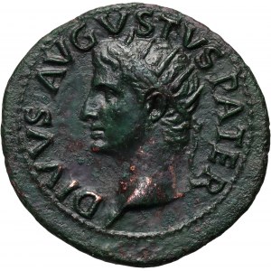 Roman Empire, Augustus 27 BC - 14 AC, Dupondius struck under Tiberius 14-37, Rome