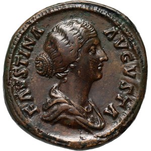Cesarstwo Rzymskie, Faustyna II 161-175 (żona Marka Aureliusza), sesterc, Rzym