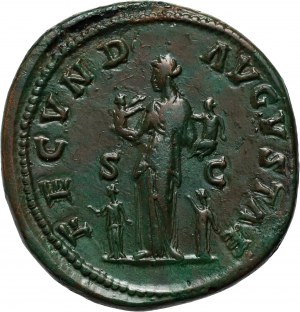 Římská říše, Faustina II 161-175 (manželka Marka Aurelia), sesterc, Řím