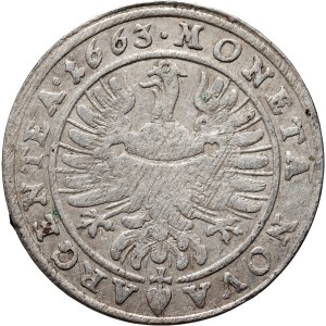 Slesia, Ducato di Legnicko-Brzesko-Wołowskie, Ludwik IV Legnicki, 15 krajcarów 1663, Brzeg