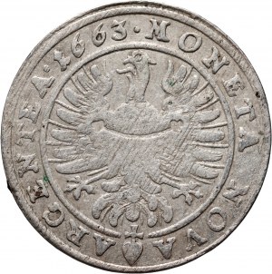 Silesia, Duchy of Legnicko-Brzesko-Wołowski, Louis IV of Legnica, 15 krajcars 1663, Brzeg