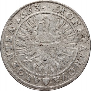 Śląsk, Księstwo Legnicko-Brzesko-Wołowskie, Chrystian Wołowski, 15 krajcarów 1663, Brzeg