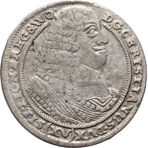 Sliezsko, vojvodstvo Legnicko-Brzesko-Wołowskie, Chrystian Wołowski, 15 krajcarów 1661 EW, Brzeg