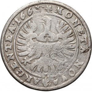 Sliezsko, vojvodstvo Legnicko-Brzesko-Wołowskie, Chrystian Wołowski, 15 krajcarów 1663, Brzeg