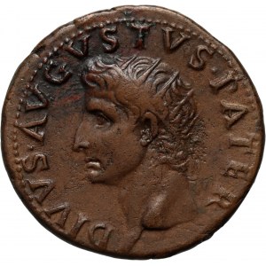 Římská říše, Octavian Augustus 27 př. n. l. - 14 n. l., dupondius ražený za vlády Tiberia 14-37, Řím