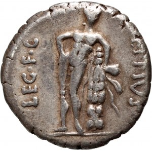 Rímska republika, Q. Caecilius Metellus Pius Scipi 47-46 pred n. l., denár, Rím