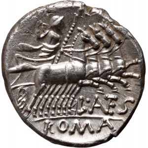 Rímska republika, L. Antestius Gragulus, denár 136 pred n. l., Rím