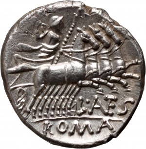 Roman Republik, L. Antestius Gragulus, Denar 136 BC, Rome