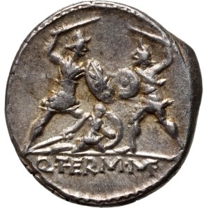 République romaine, Q. Minucius Thermus, denarius 103 BC, Rome