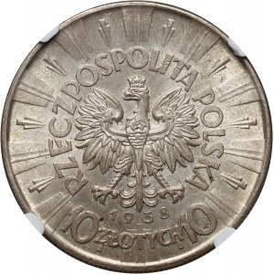 II RP, 10 zlotys 1938, Varsovie, Józef Piłsudski