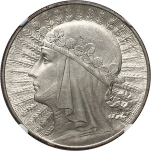 II RP, 10 zloty 1933, Varsavia, testa di donna