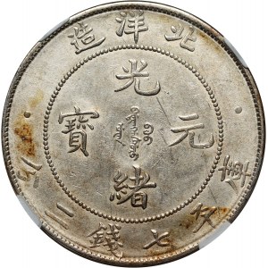 Chine, Chihli (Pei-Yang), Dollar, année 34 (1908)