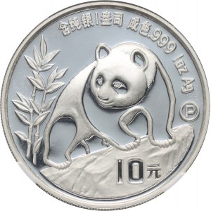 Čína, 10 juanů 1990 P, Panda