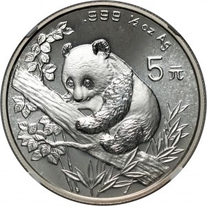 Chiny, 5 juanów 1995, Panda