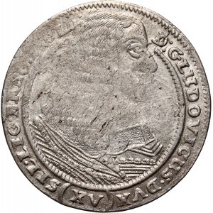 Slezsko, knížectví legnicko-brzesko-wołowskie, Ludwik IV Legnicki, 15 krajcarów 1662, Brzeg