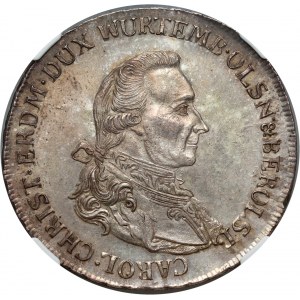 Sliezsko, vojvodstvo Oleśnica, Karol Krystian Erdmann, thaler 1785 B, Wrocław