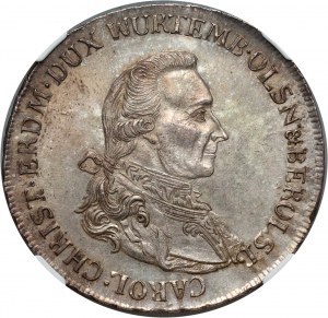 Slezsko, knížectví olešnické, Karol Krystian Erdmann, tolar 1785 B, Wrocław