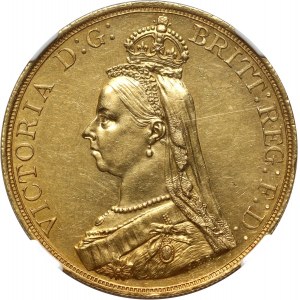 Veľká Británia, Victoria, £5 1887, London
