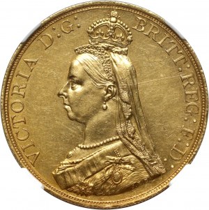 Gran Bretagna, Vittoria, 5 sterline 1887, Londra