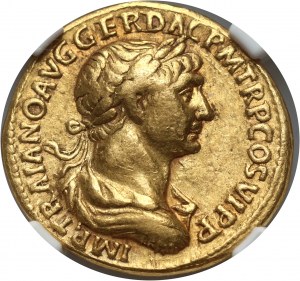 Římská říše, Traján 98-117, aureus, Řím