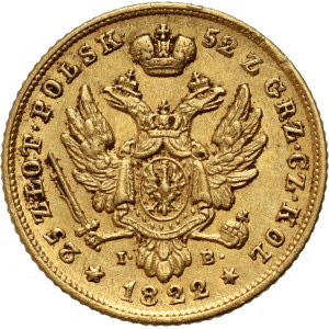 Kongresové kráľovstvo, Alexander I, 25 zlotých 1822 IB, Varšava
