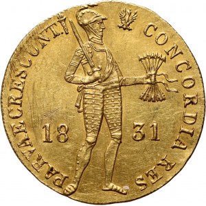 November Uprising, ducat 1831, Warsaw, dot in front of the torch