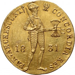 November Uprising, ducat 1831, Warsaw, dot in front of the torch