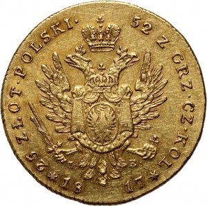 Congress Kingdom, Alexander I, 25 zlotys 1817 IB, Warsaw