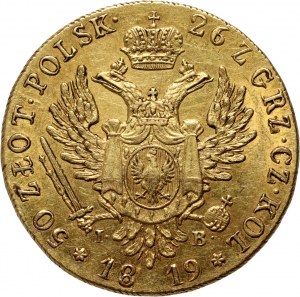 Królestwo Kongresowe, Aleksander I, 50 złotych 1819 IB, Warszawa