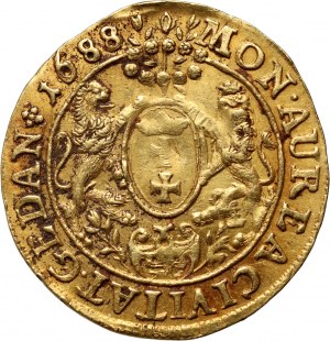 John III Sobieski, ducat 1688, Gdansk.