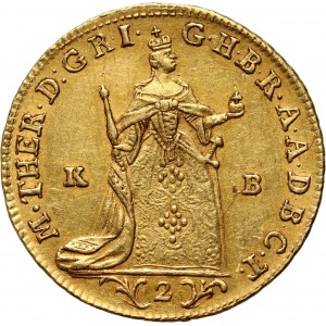 Ungarn, Maria Theresia, 2 Dukaten 1765 KB, Kremnica