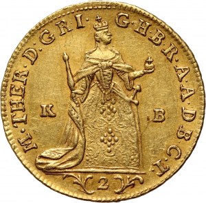 Maďarsko, Mária Terézia, 2 dukáty 1765 KB, Kremnica