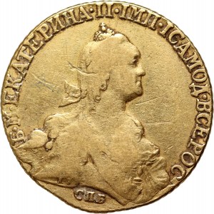 Rusko, Katarína II, 10 rubľov 1773 СПБ, Petrohrad