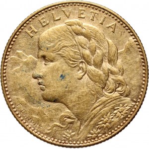 Švýcarsko, 10 franků 1913 B, Bern