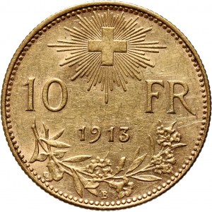 Švýcarsko, 10 franků 1913 B, Bern