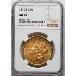 USA, 20 Dollars 1870 S, San Francisco