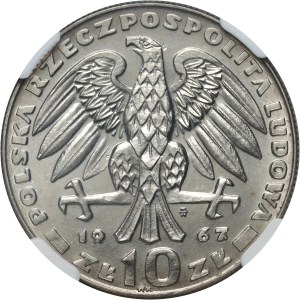 PRL, 10 Zloty 1967, Karol Świerczewski, PRÓBA, Nickel