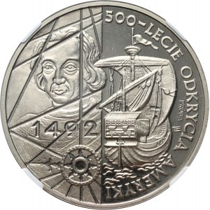 Dritte Republik, 200000 Gold 1992, 500. Jahrestag der Entdeckung Amerikas, SAMPLE, Nickel