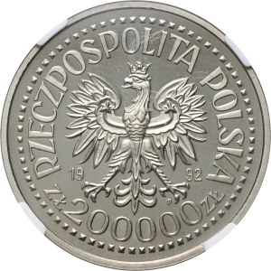 III RP, 200000 złotych 1992, 500-lecie Odkrycia Ameryki, PRÓBA, nikiel