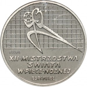 Poľská ľudová republika, 200 zlatých 1982, XII Majstrovstvá sveta vo futbale - Španielsko 82, SAMPLE, nikel