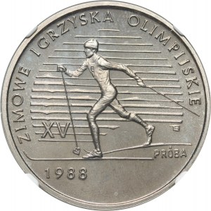 People's Republic of Poland, 1000 gold 1987, XV Olympic Winter Games 1988, SAMPLE, nickel