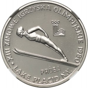PRL, 2000 złotych 1980, XIII Zimowe Igrzyska Olimpijskie Lake Placid 1980, PRÓBA, nikiel