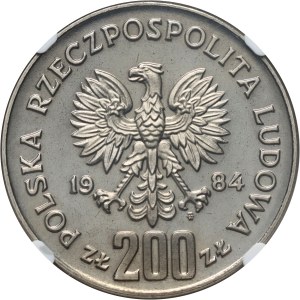 Poľská ľudová republika, 200 zlatých 1984, XXIII. olympijské hry Los Angeles, SAMPLE, nikel