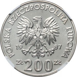 Poľská ľudová republika, 200 zlatých 1987, Hry XXIV. olympiády, SAMPLE, nikel