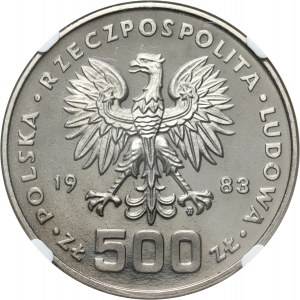 PRL, 500 złotych 1983, Olimpiada w Los Angeles, PRÓBA, nikiel