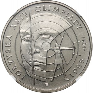 République populaire de Pologne, 1000 or 1987, Jeux de la XXIVe Olympiade 1988, ÉCHANTILLON, nickel
