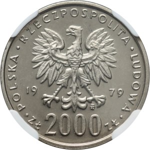 PRL, 2000 złotych 1979, Mieszko I, PRÓBA, nikiel